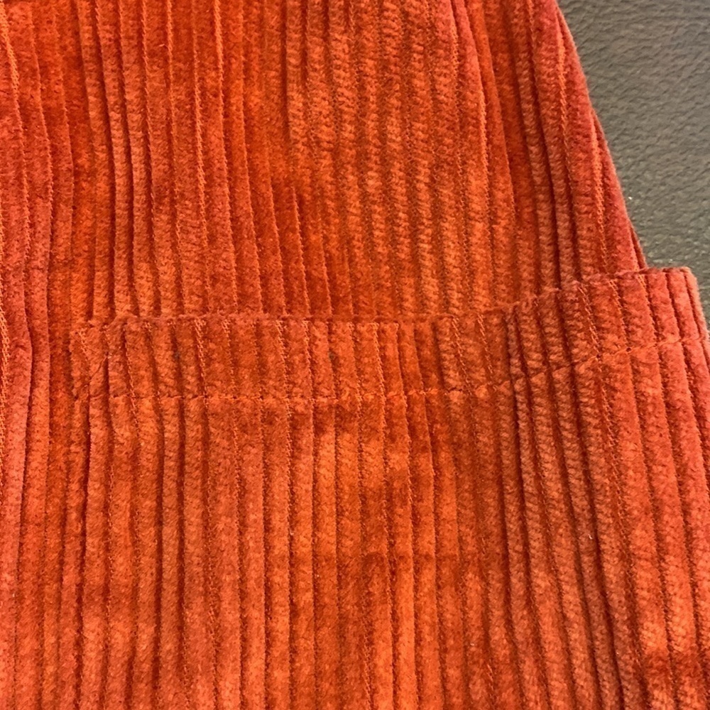 Charlotte Russe Corduroy Mini Skirt Rust Medium - Picture 8 of 12
